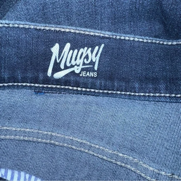 Mugsy Jeans Men's 36x30 Blue Kinzies Cotton Blend Straight Leg Distressed Denim - Picture 9 of 13